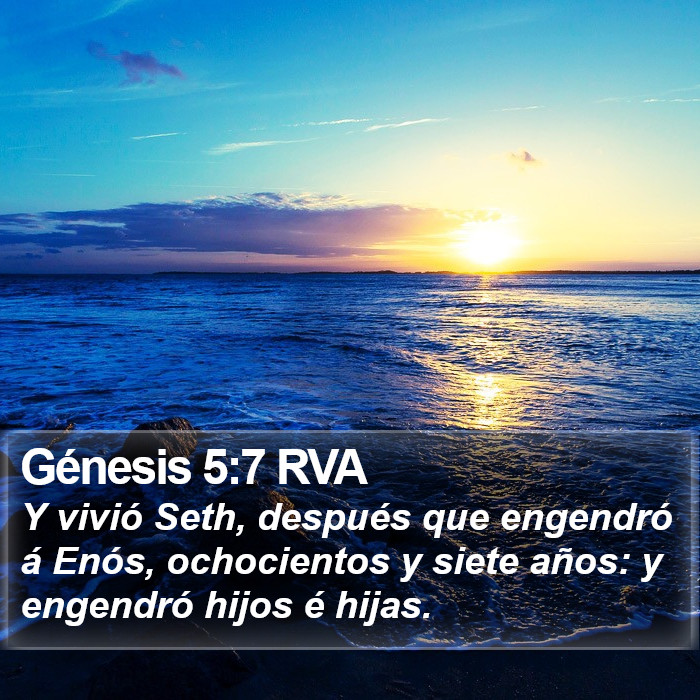 Génesis 5:7 RVA Bible Study