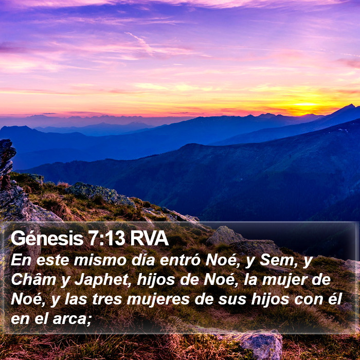 Génesis 7:13 RVA Bible Study