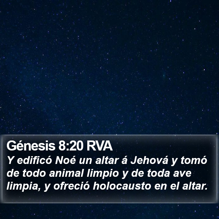 Génesis 8:20 RVA Bible Study