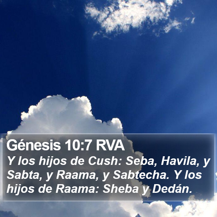 Génesis 10:7 RVA Bible Study