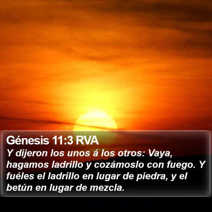 Génesis 11:3 RVA Bible Study