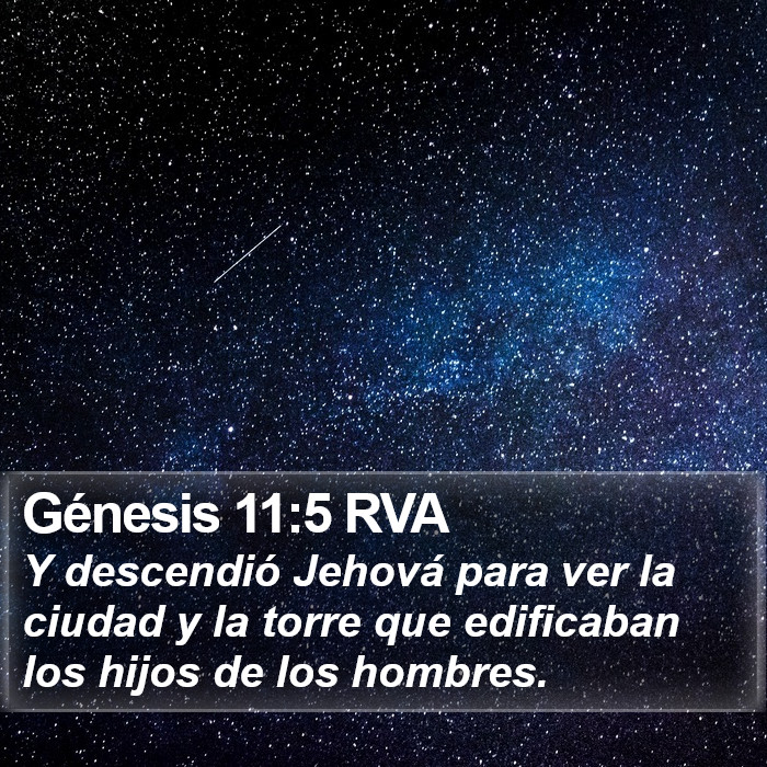 Génesis 11:5 RVA Bible Study