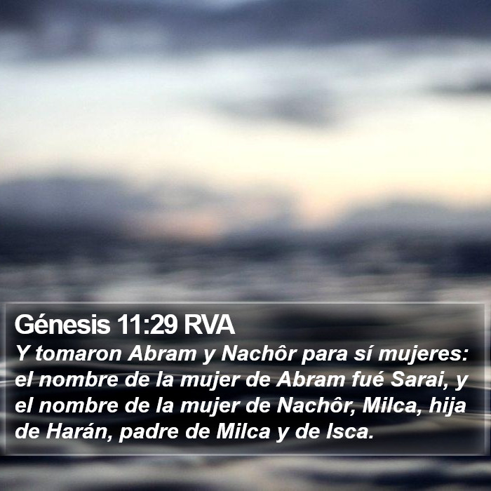 Génesis 11:29 RVA Bible Study