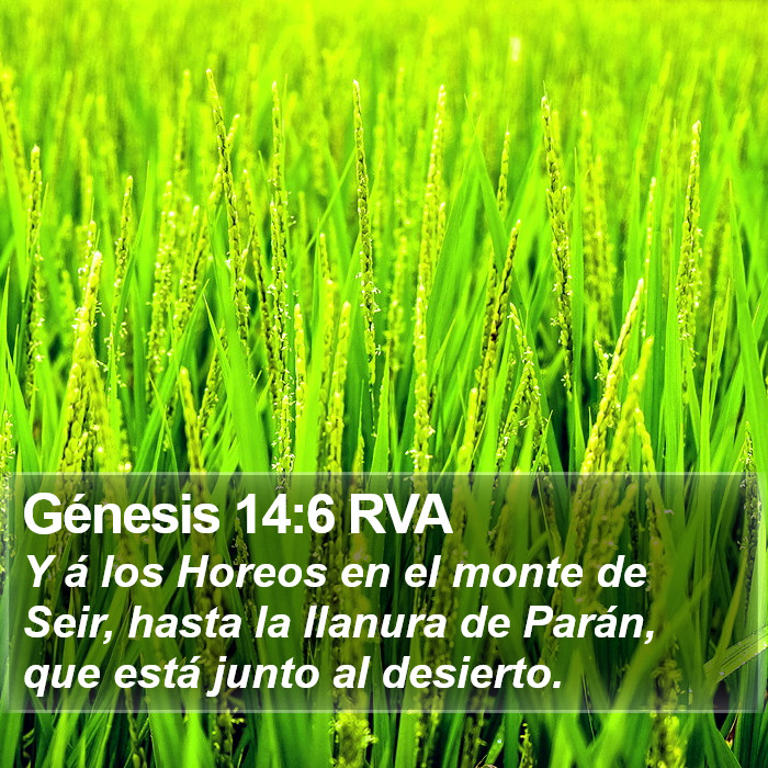 Génesis 14:6 RVA Bible Study