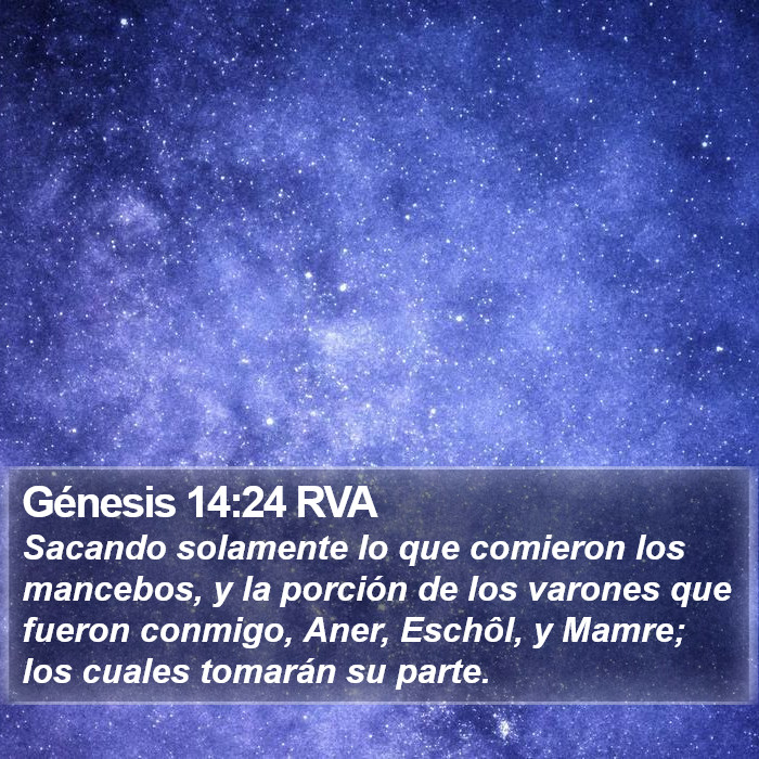 Génesis 14:24 RVA Bible Study