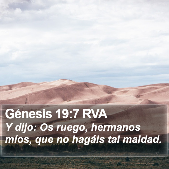 Génesis 19:7 RVA Bible Study