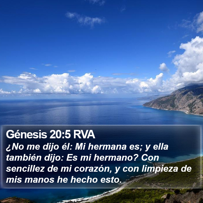 Génesis 20:5 RVA Bible Study