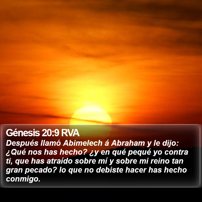 Génesis 20:9 RVA Bible Study