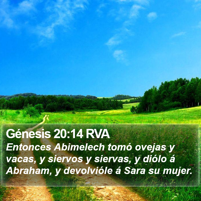 Génesis 20:14 RVA Bible Study