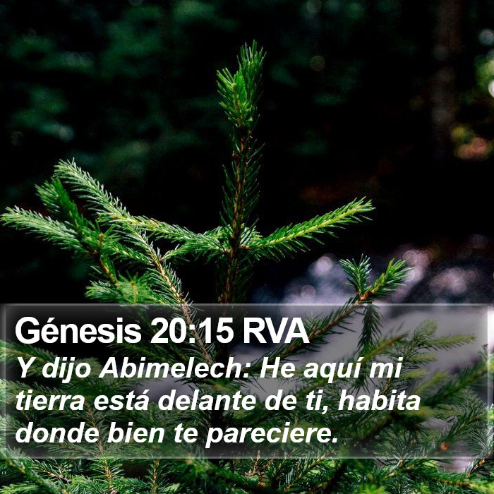 Génesis 20:15 RVA Bible Study