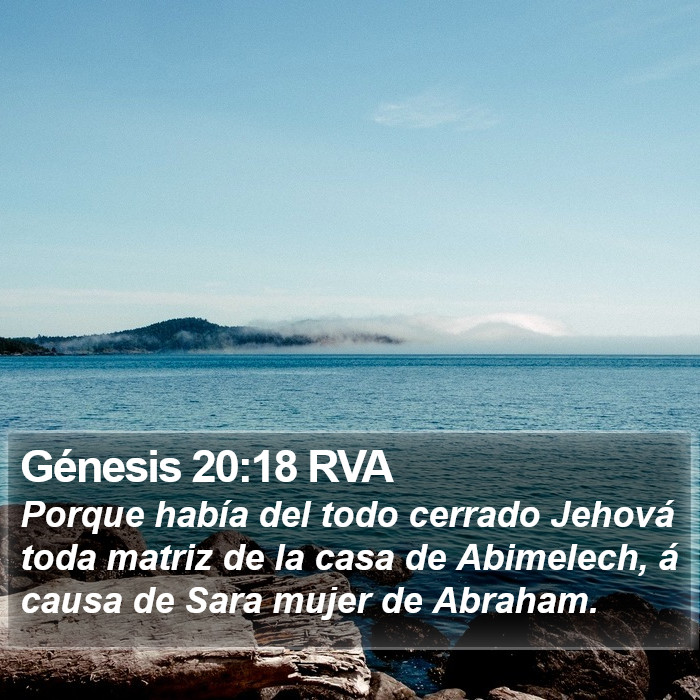 Génesis 20:18 RVA Bible Study