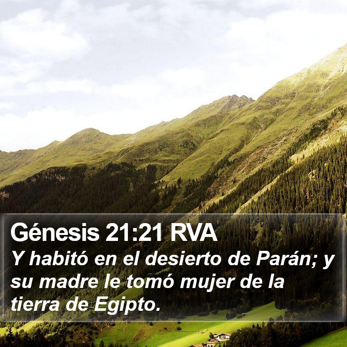 Génesis 21:21 RVA Bible Study