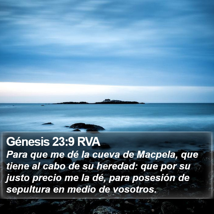 Génesis 23:9 RVA Bible Study