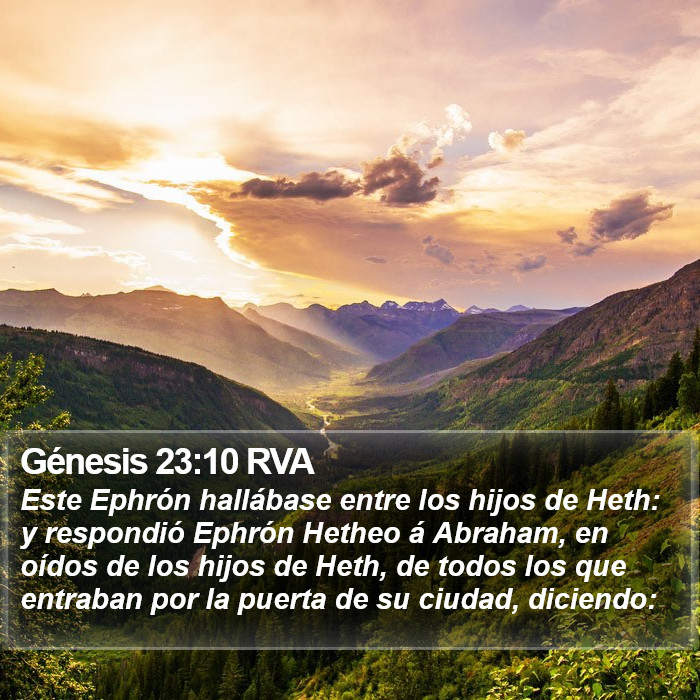 Génesis 23:10 RVA Bible Study