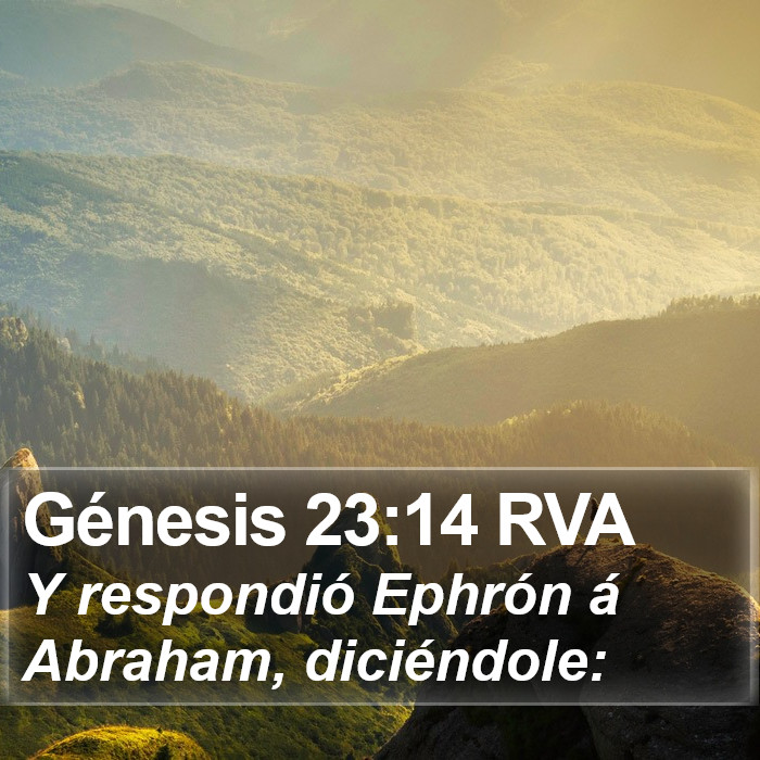 Génesis 23:14 RVA Bible Study