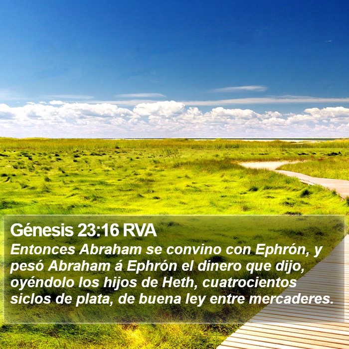 Génesis 23:16 RVA Bible Study