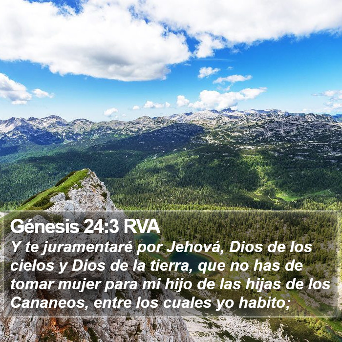 Génesis 24:3 RVA Bible Study