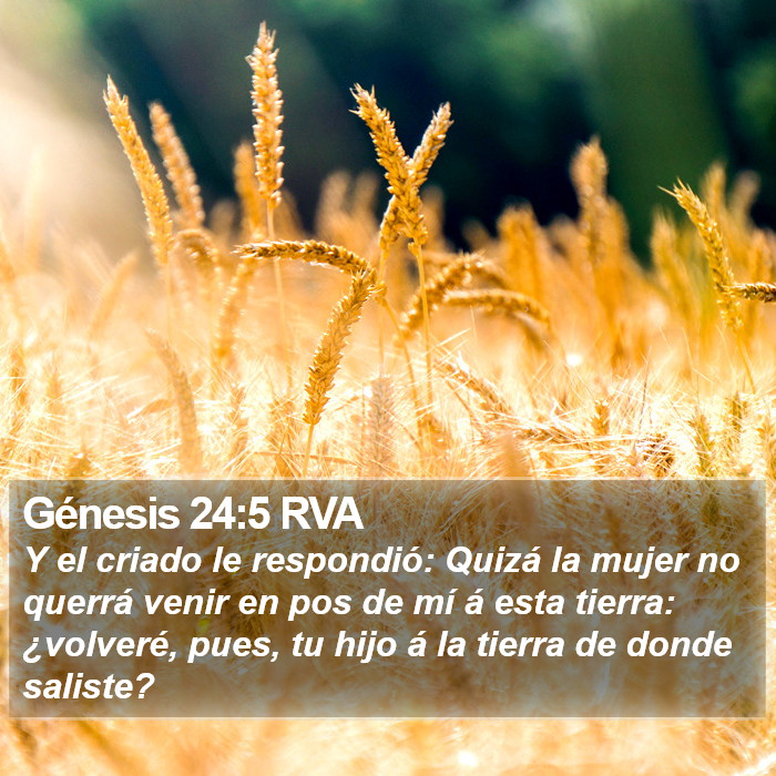 Génesis 24:5 RVA Bible Study