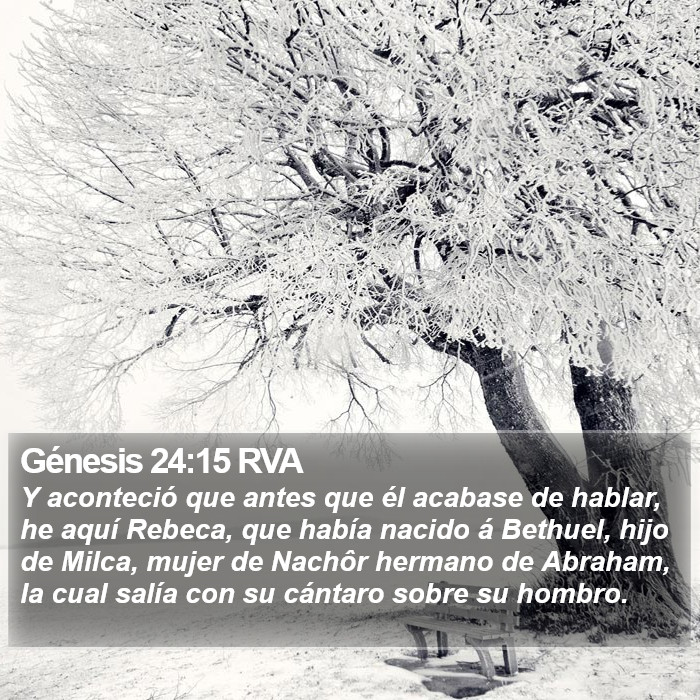 Génesis 24:15 RVA Bible Study