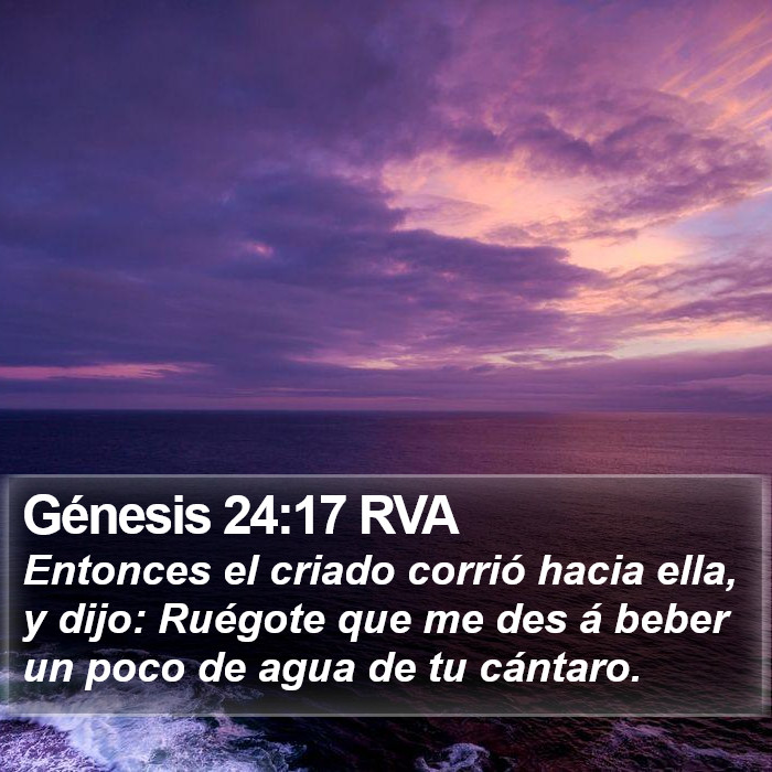 Génesis 24:17 RVA Bible Study