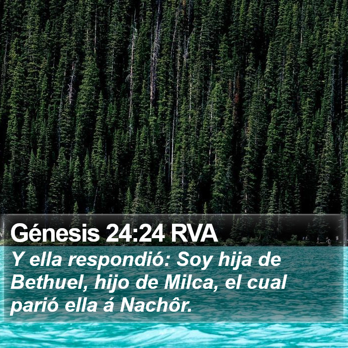 Génesis 24:24 RVA Bible Study