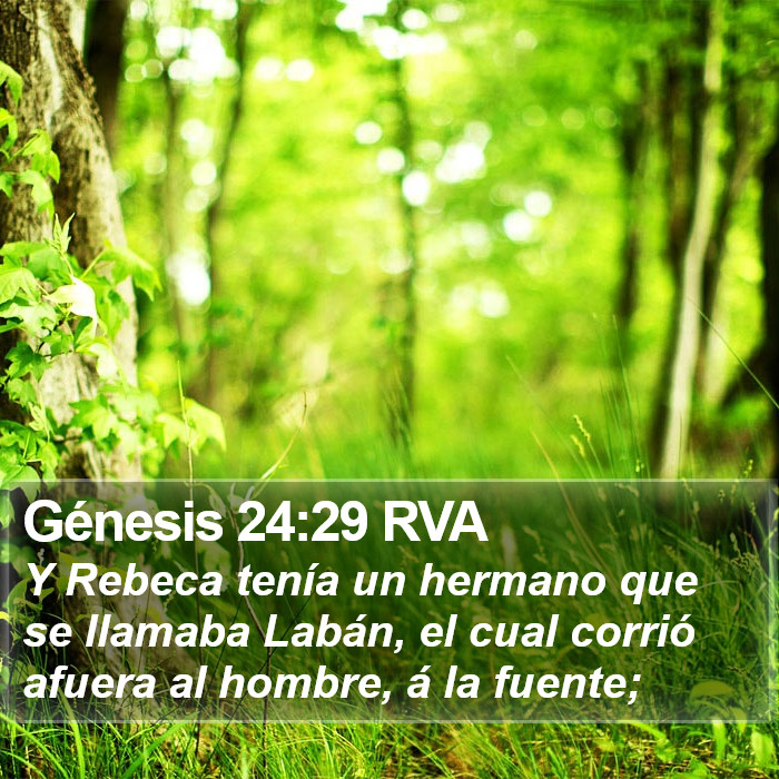 Génesis 24:29 RVA Bible Study