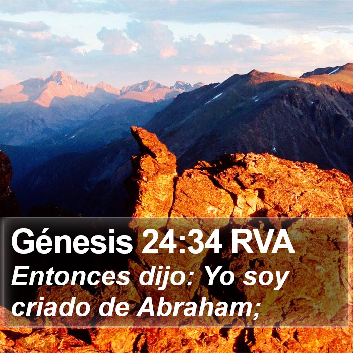 Génesis 24:34 RVA Bible Study