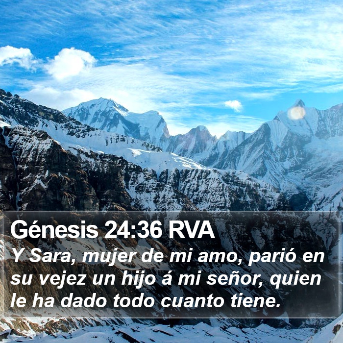 Génesis 24:36 RVA Bible Study