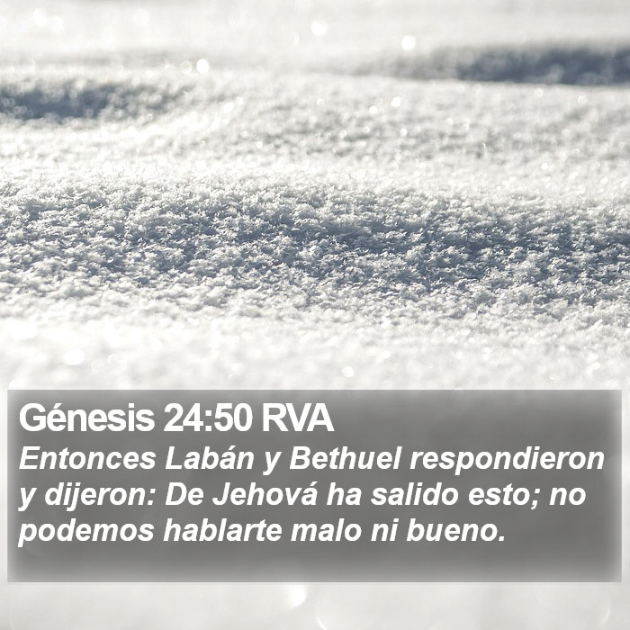 Génesis 24:50 RVA Bible Study