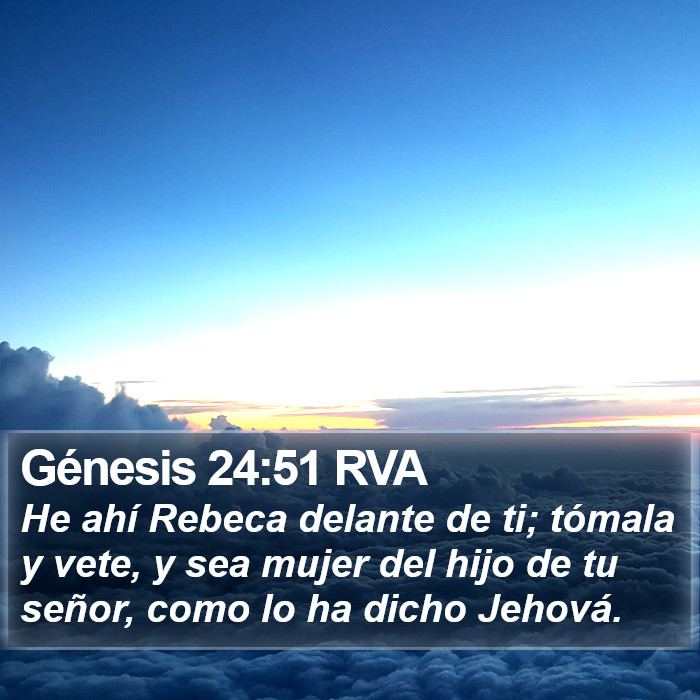 Génesis 24:51 RVA Bible Study