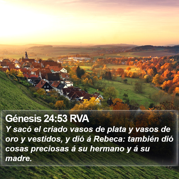 Génesis 24:53 RVA Bible Study