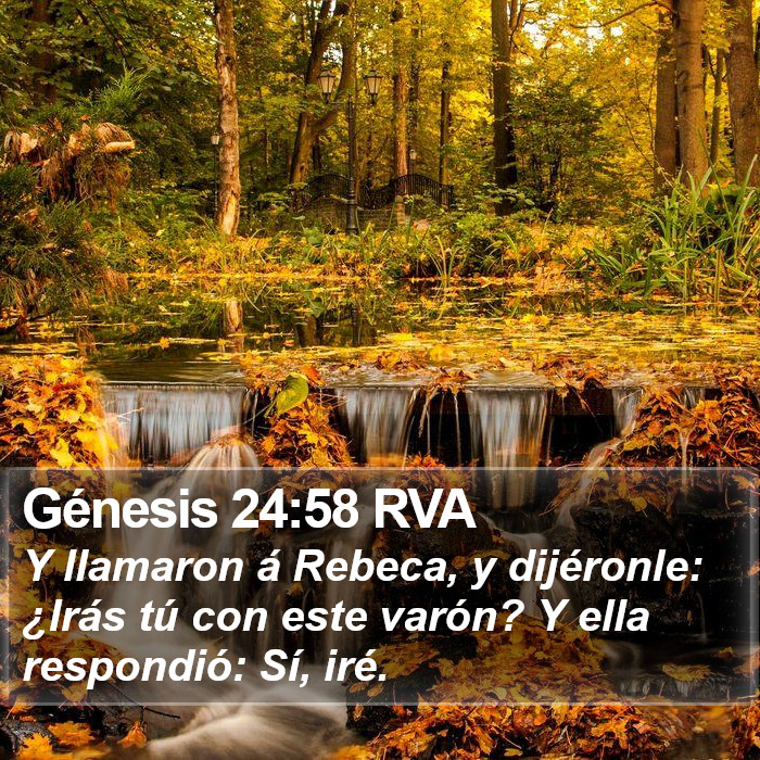 Génesis 24:58 RVA Bible Study