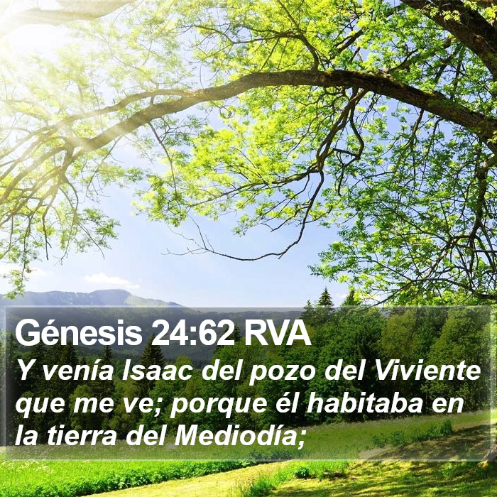 Génesis 24:62 RVA Bible Study