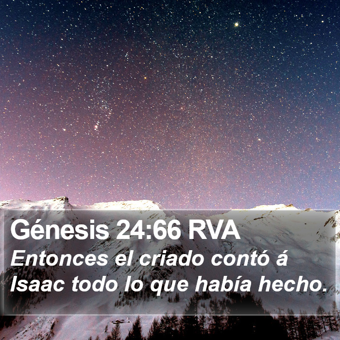 Génesis 24:66 RVA Bible Study