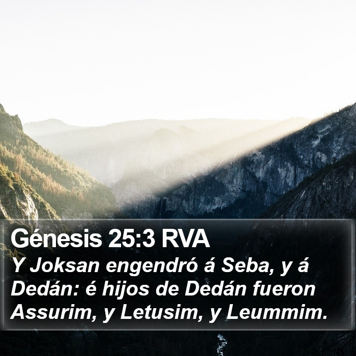 Génesis 25:3 RVA Bible Study