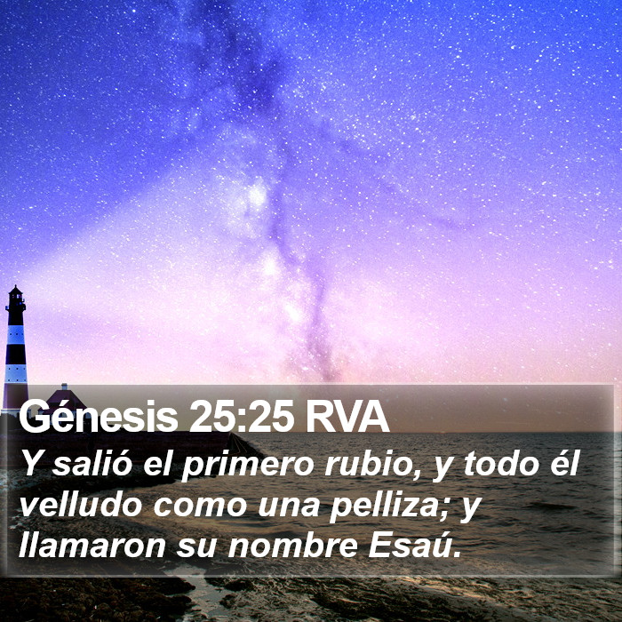 Génesis 25:25 RVA Bible Study