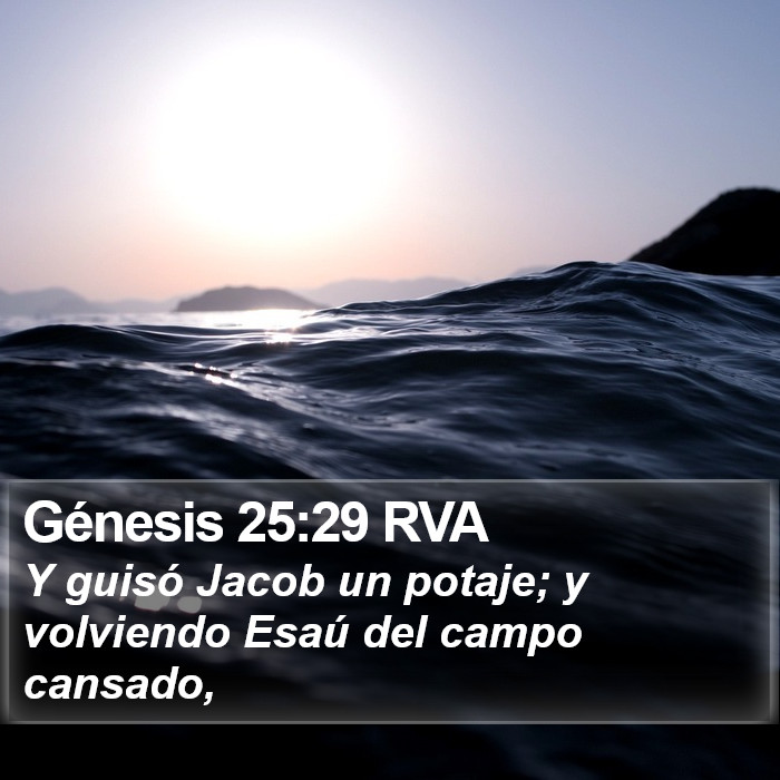 Génesis 25:29 RVA Bible Study