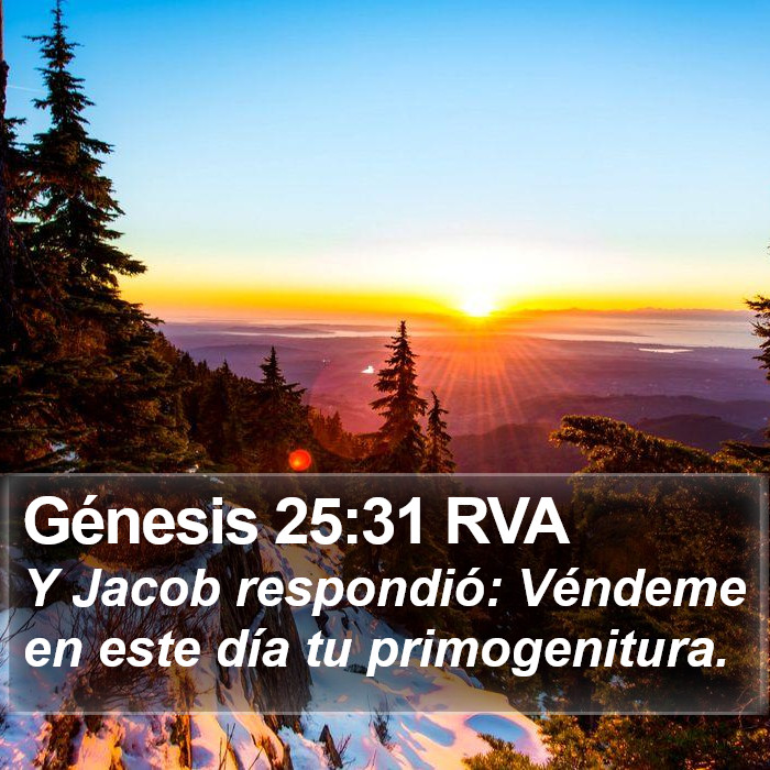 Génesis 25:31 RVA Bible Study
