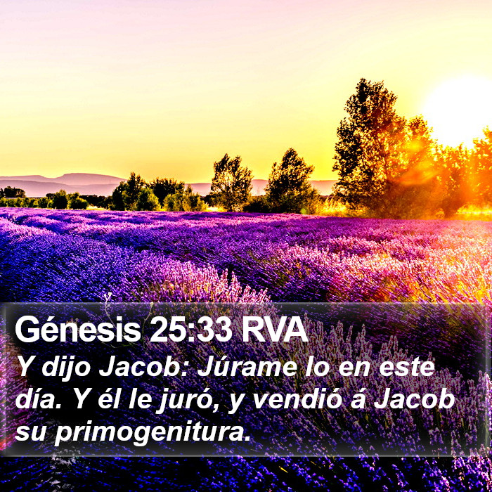 Génesis 25:33 RVA Bible Study