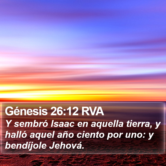 Génesis 26:12 RVA Bible Study