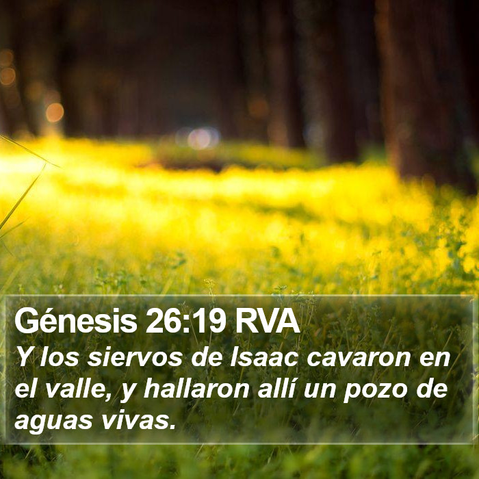 Génesis 26:19 RVA Bible Study