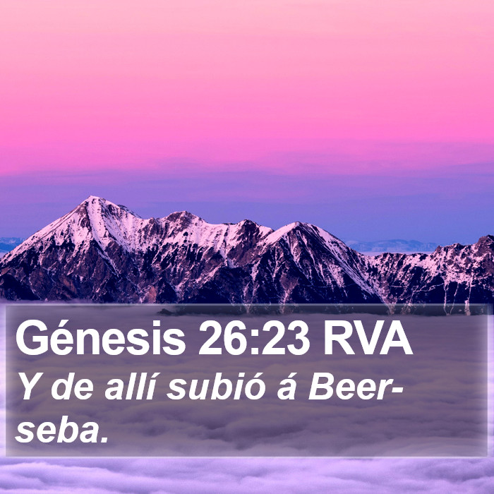 Génesis 26:23 RVA Bible Study