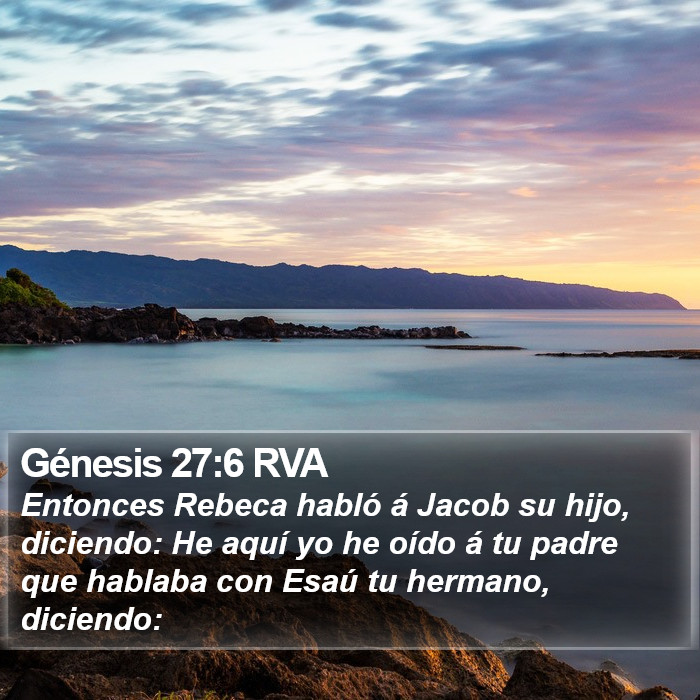 Génesis 27:6 RVA Bible Study