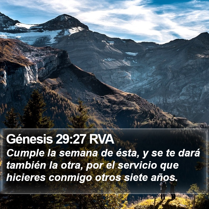 Génesis 29:27 RVA Bible Study