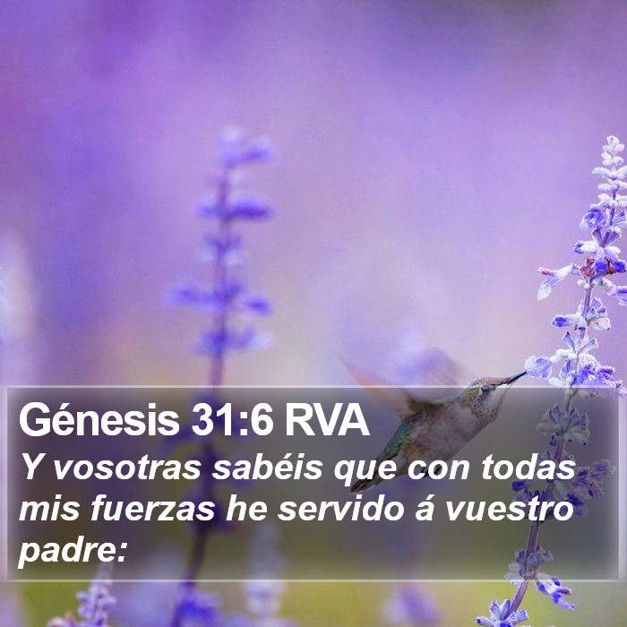 Génesis 31:6 RVA Bible Study