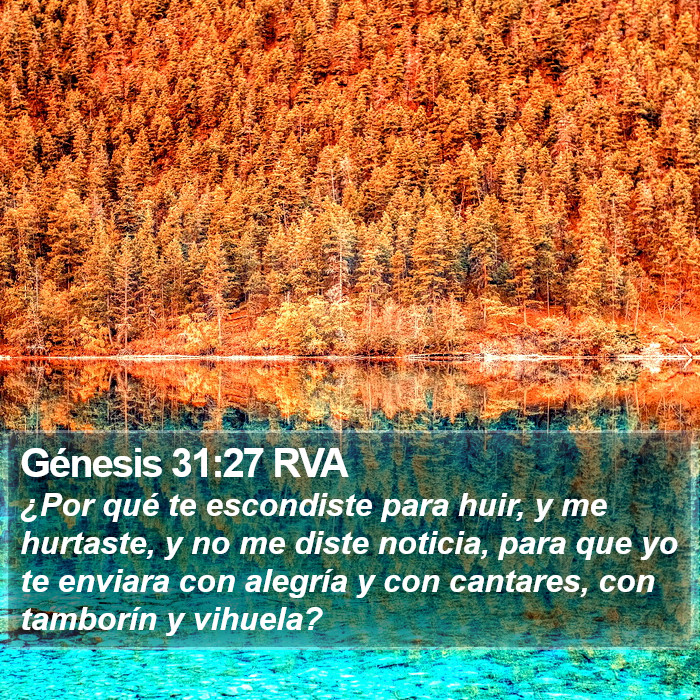 Génesis 31:27 RVA Bible Study