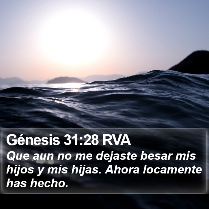 Génesis 31:28 RVA Bible Study