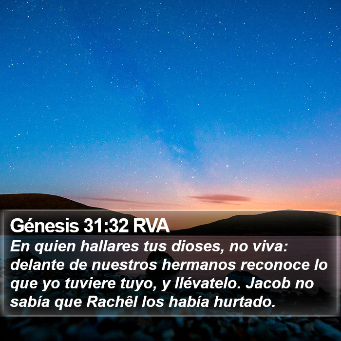 Génesis 31:32 RVA Bible Study