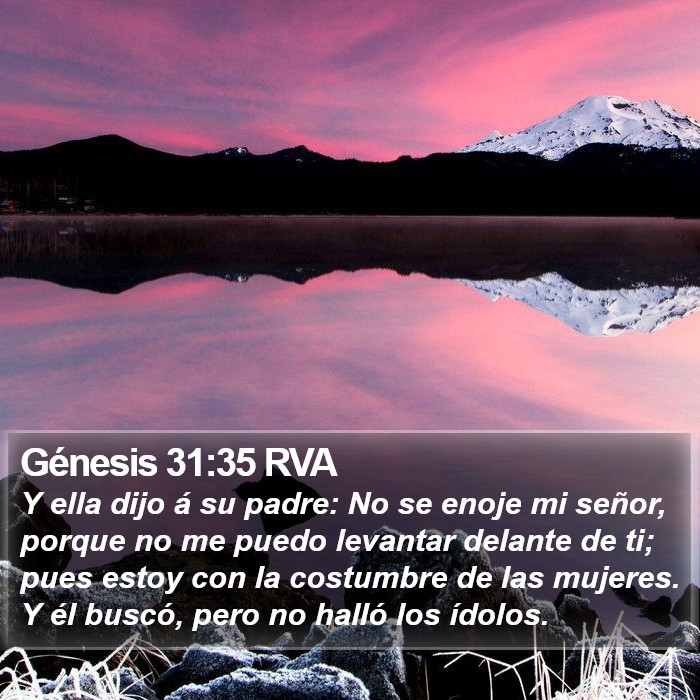 Génesis 31:35 RVA Bible Study