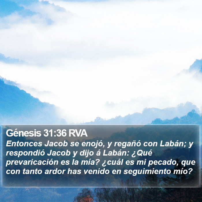 Génesis 31:36 RVA Bible Study